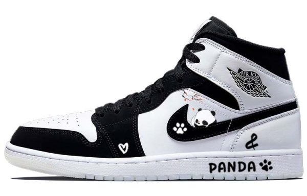 bb23bba2465c40308e189c1ed5672d1a.jpg Jordan Air Jordan 1 Vintage Basketball Shoes Men's Mid top Black/White DH6933-100(Team56-腊梅趴趴熊)