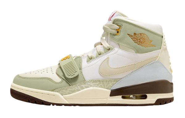 Jordan Legacy 312 Vintage Basketball Shoes Men's Mid top Green/Gold FD9907-111(Team40-男款不解绿金QD)
