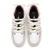 Jordan Air Jordan 1 Low Low-Top Vintage Basketball Shoes GS Gray Pink DQ8421-001(Team15-阴天告白)