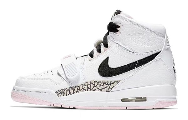 Jordan Legacy 312 High-Top Vintage Basketball Shoes GS White Pink AT4040-106(Team47-女款312爱心)