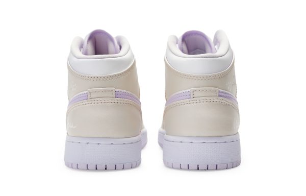 Jordan Air Jordan 1 Vintage Basketball Shoes Women's High top Beige Apricot/Purple/Green DQ8423-501(Team80-女款芋泥薄荷)