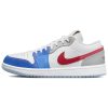 Jordan Air Jordan 1 Low-Top Vintage Basketball Shoes Men's Gray Blue FN8901-164(Team32-男款字母涂鸦SBOX)