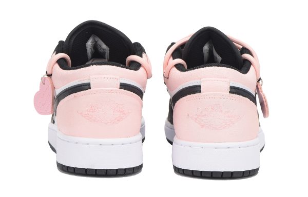 Jordan Air Jordan 1 Low-Top Vintage Basketball Shoes GS Black Pink DX4374-008(Team59-女款爱心三)