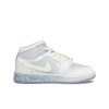 Jordan Air Jordan 1 Mid Top Vintage Basketball Shoes GS Blue White FQ9117-400(Team186-柔光映雪)