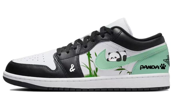 Jordan Air Jordan 1 Vintage Basketball Shoes Men's Low top Green/White 553558-131(Team56-竹林熊猫)