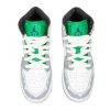 Jordan Air Jordan 1 Mid Top Vintage Basketball Shoes GS Gray DQ8423-301(Teamp-圣诞灰白涂鸦S-BOX)